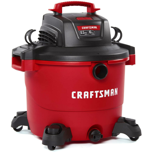 CRAFTSMAN CMXEVBE17595 16 Gallon 6.5 Peak HP Wet Dry Vac, Heavy-Duty Shop Vacuum with Attachments